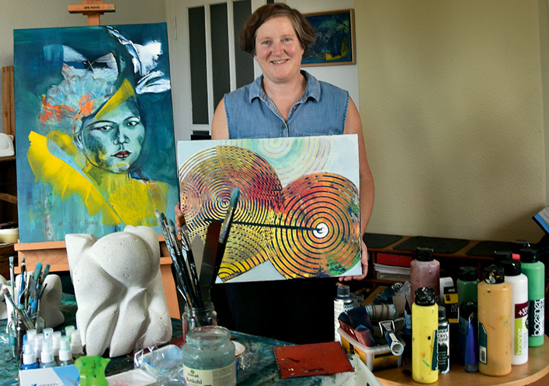 Foto von Elizabeth Dubrocq, Künstlerin Elizabeth Dubrocq, Rahnsdorf