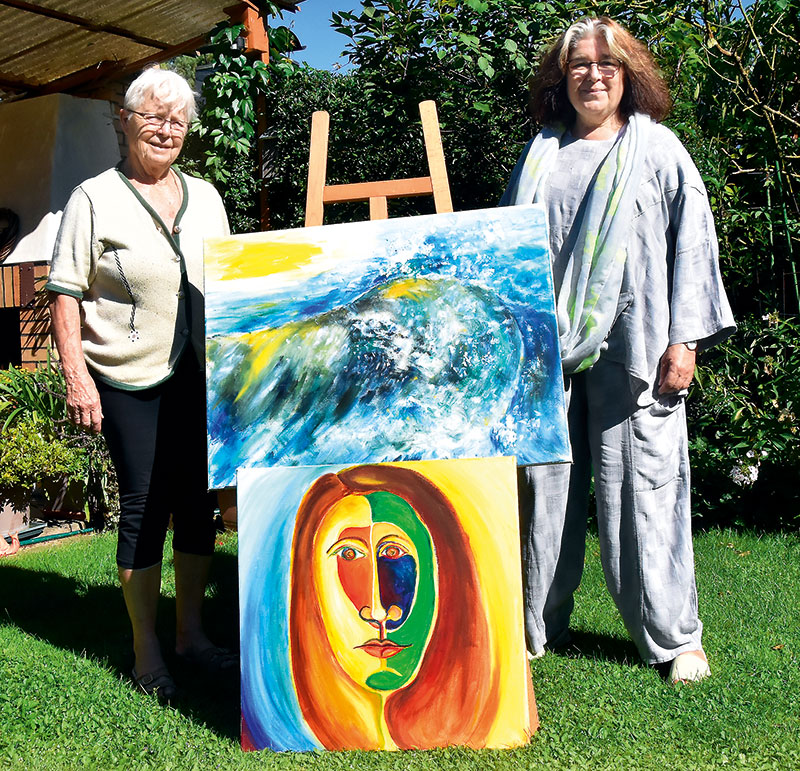 Foto von Silvia Reiner und Barbara Löwe, Malzirkel, Schenkenländchen