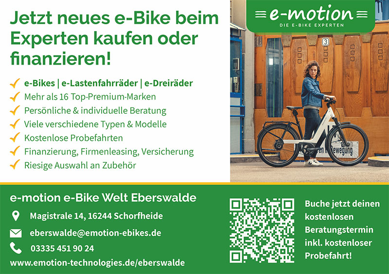 Foto von Dirk Beil von der Firma e-motion e-Bike Welt Eberswalde