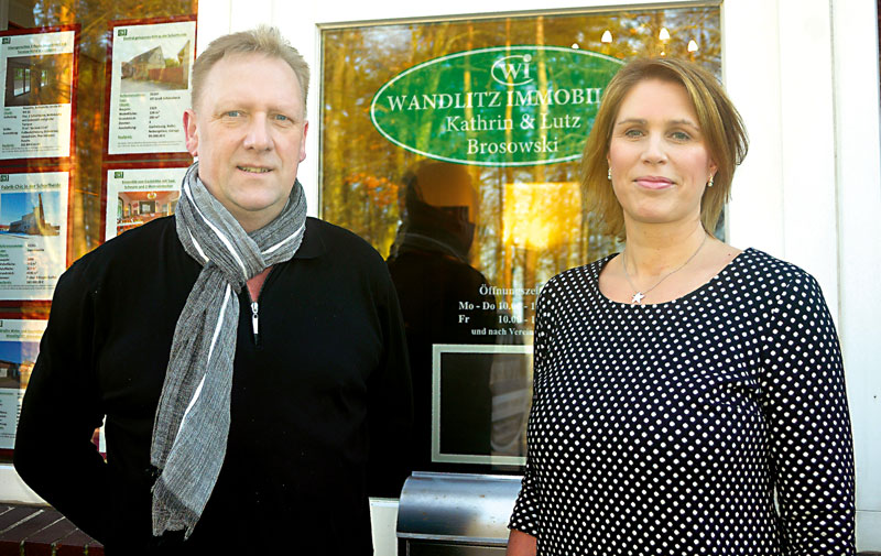 Foto von Kathrin Brosowski und Lutz Brosowski von der Firma Wandlitz-Immobilien