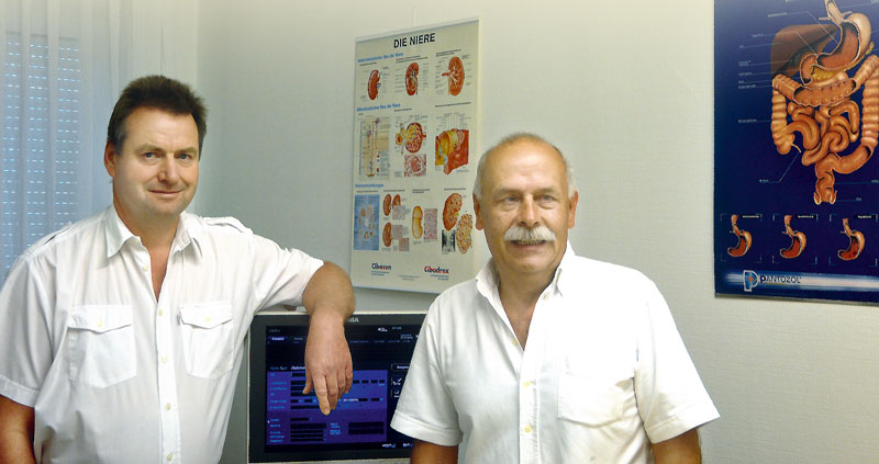 Foto von Dr. Henrik Jakobs und Götz Krupp von der Firma Alwall-Haus Dialyse-Zentrum Berlin