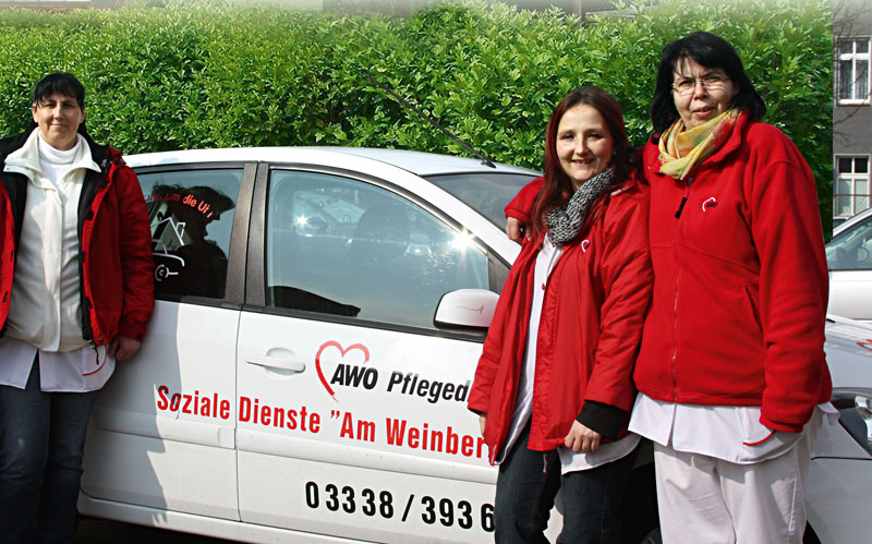 Foto von Petra Enkelmann und Petra Behrendt von der Firma Soziale Dienste „Am Weinberg“ gGmbH