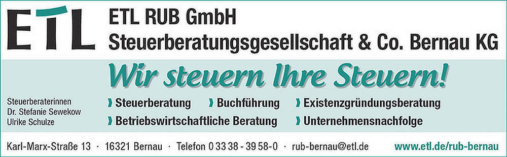 Foto von Dr. Stefanie Sewekow und Ulrike Schulze von der Firma ETL RUB GmbH Steuerberatungsgesellschaft & Co. Bernau KG
