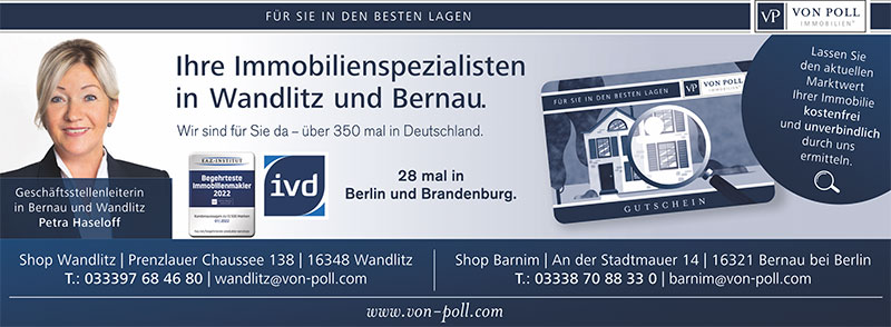Foto von Petra Haseloff von der Firma von Poll Immobilien Shop Bernau Foto von Petra Haseloff von der Firma von Poll Immobilien Shop Bernau
