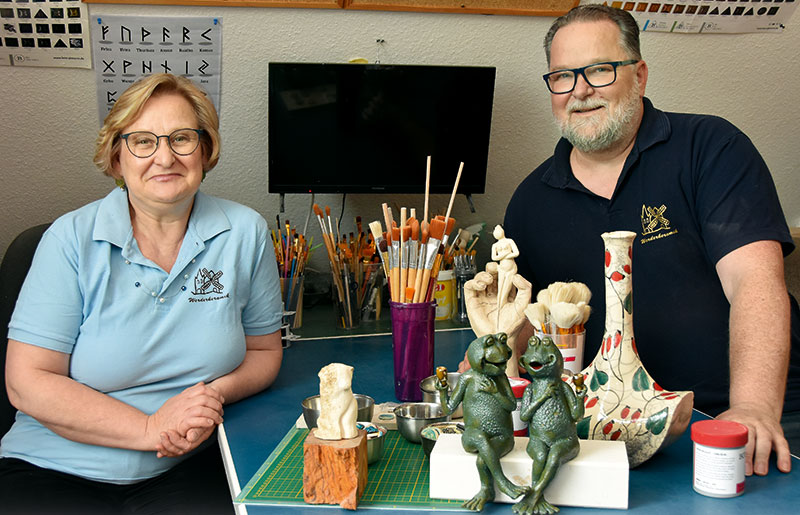 Foto von Gundula Radke und Karsten Radke, Keramiker-Ehepaar, Werder