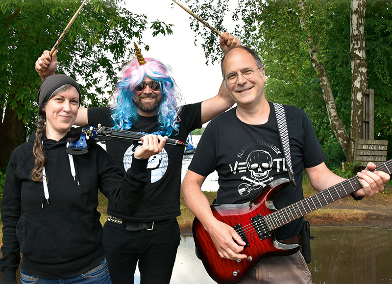 Foto von Malte Boll und Anna Boll und Henk Jonas, Band „VETO“, Werder