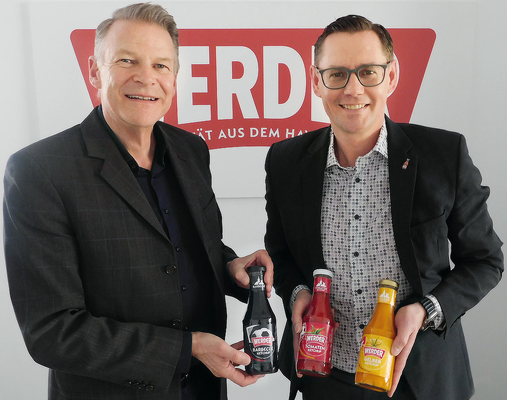 Foto von Jutta Geiger-Saumweber und Stefan Schult und Tim Walter von der Firma Werder Feinkost GmbH Foto von Jutta Geiger-Saumweber und Stefan Schult und Tim Walter von der Firma Werder Feinkost GmbH