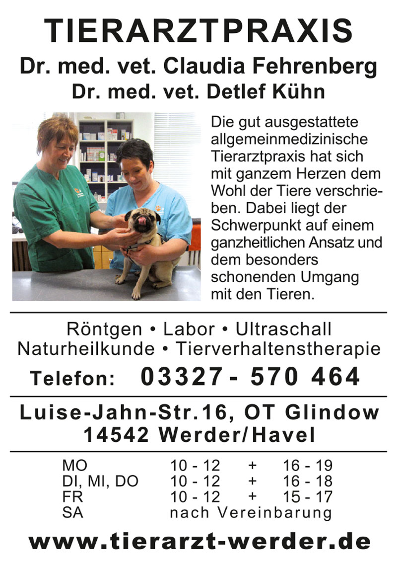 Foto von Dr. med. vet. Claudia Fehrenberg und Dr. med. vet. Detlef Kühn von der Firma Tierarztpraxis Dr. med. vet. Claudia Fehrenberg, Dr. med. vet. Detlef Kühn