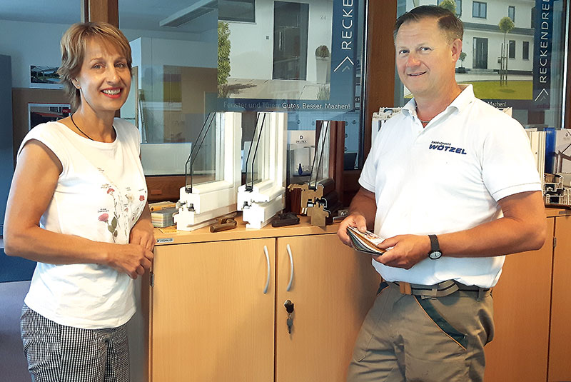 Foto von Inge Wötzel und Frank Wötzel von der Firma Bauelemente Wötzel