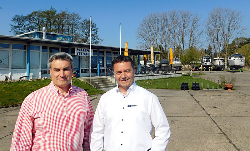 Foto von Marcel Ranke und Randy Schirmeister von der Firma Allert Marin GmbH & Marina Zernsee