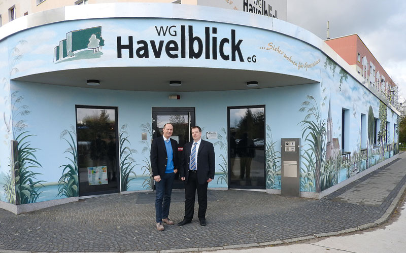 Foto von Steffen Kulessa und Maik Falkenthal von der Firma Wohnungsgenossenschaft „Havelblick“ eG
