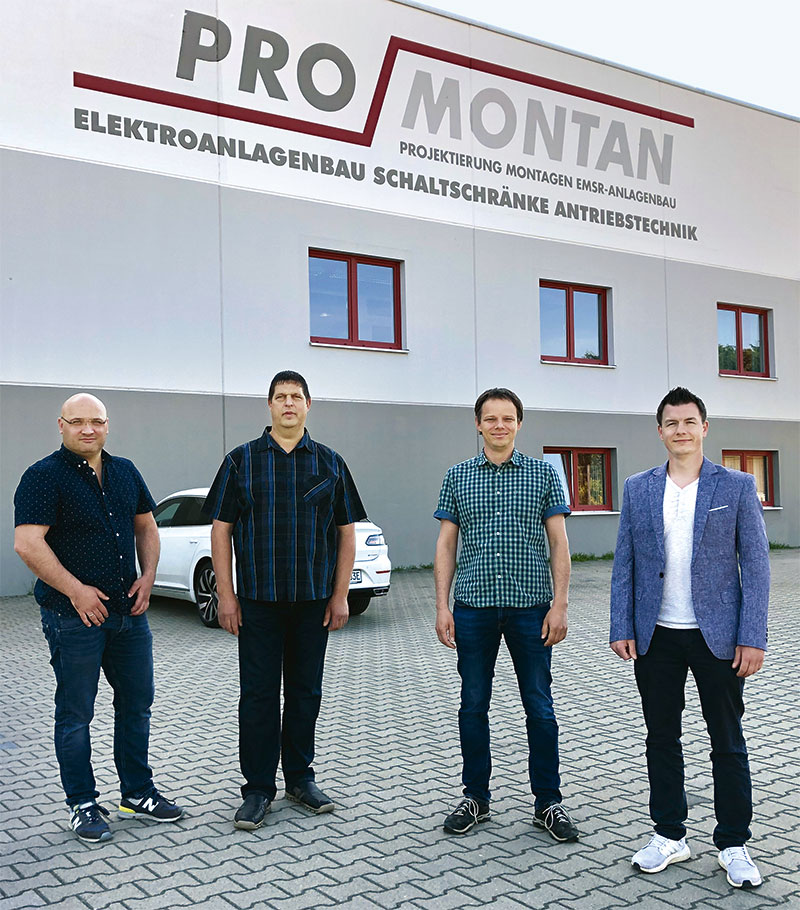 Foto von André Schubel und Gert Höhne und Enrico Konschake von der Firma PROMONTAN Elektroplan GmbH