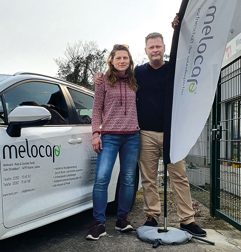 Foto von Karsten Ingo Haas und Melanie Zoschke von der Firma melocare Haas & Zoschke PartG