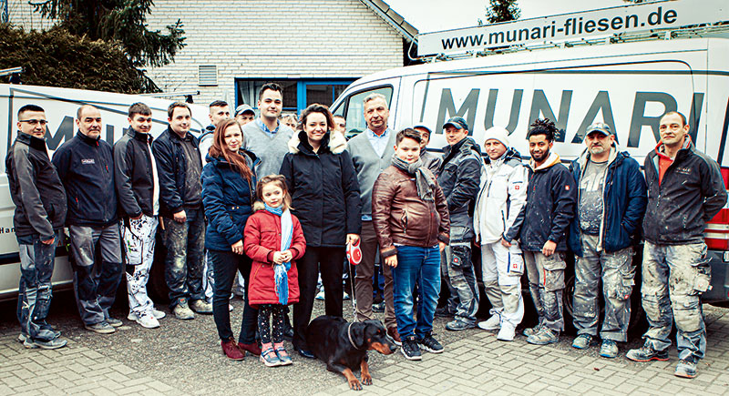 Foto von Samira Munari und Marco Munari von der Firma Munari GmbH Fliesenlegermeisterbetrieb