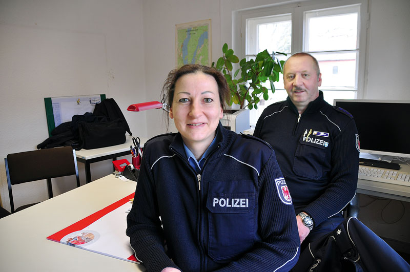 Foto von Melanie Vesper und André Haupt, Polizei, Zeuthen