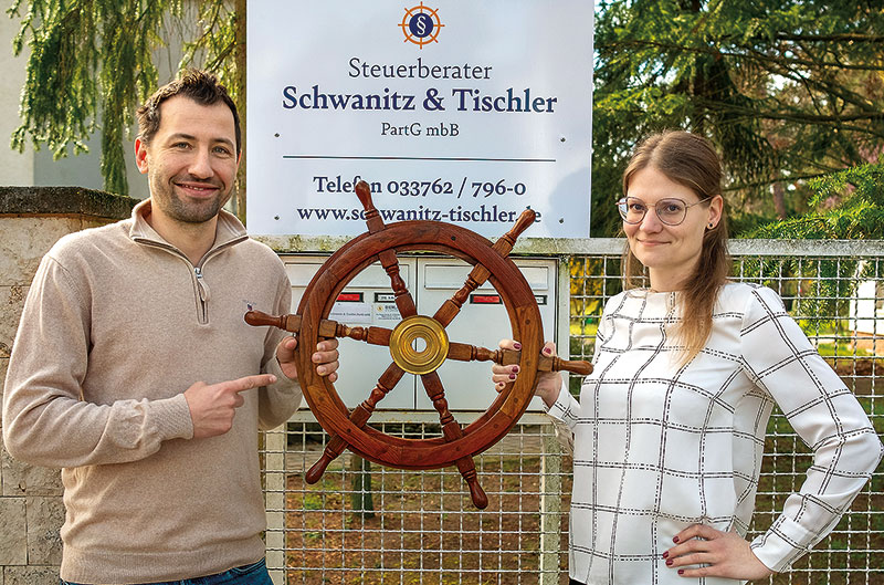 Foto von Anika Tischler und Franz Schwanitz von der Firma Steuerberater Schwanitz & Tischler PartG mbB