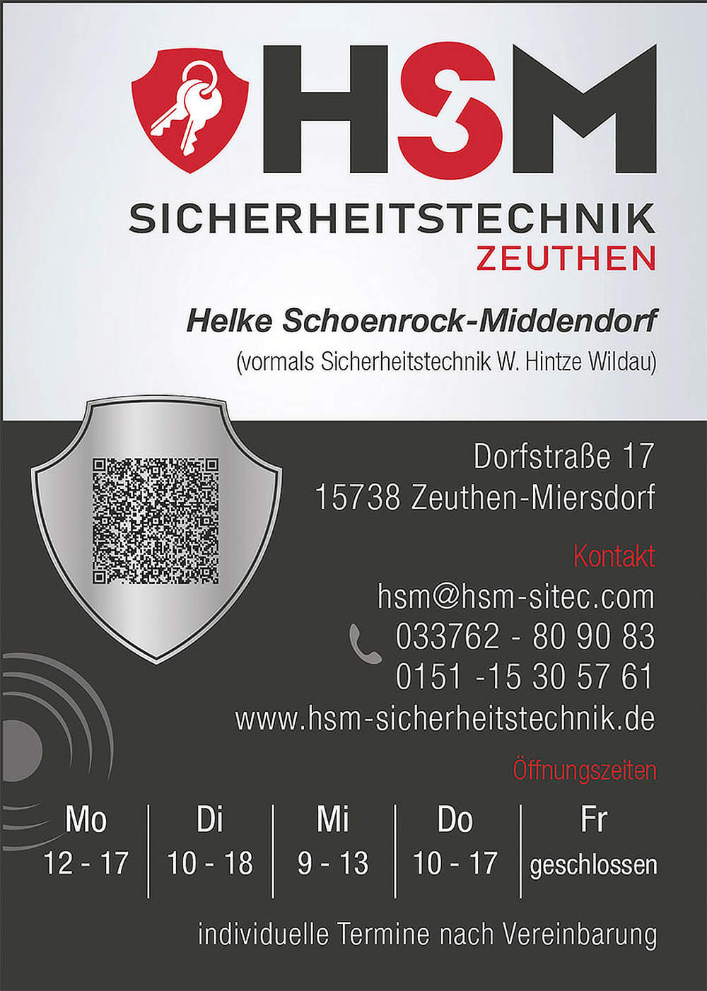 Foto von Helke Schoenrock-Middendorf von der Firma HSM Sicherheitstechnik Zeuthen Foto von Helke Schoenrock-Middendorf von der Firma HSM Sicherheitstechnik Zeuthen