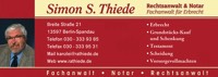 Foto von Simon S. Thiede von der Firma Rechtsanwalt Thiede