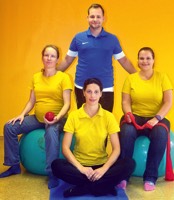 Foto von Bianka Dietz und Robert Liebers und Anne Frohner und Janine Mathew von der Firma Physiotherapie Anima