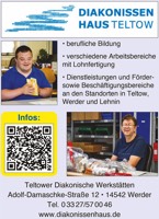 Foto von Andreas Kaschubowski und Werkstattleiter von der Firma Teltower Diakonische Werkstätten