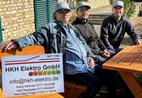 Foto von Ralf Dessaules und Klaus Hofmann und Maximilian Krüger von der Firma HKH Elektro GmbH