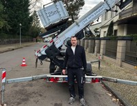 Foto von Dennis Fischer und Felix Reppin von der Firma F-R Transporte Halbe GbR