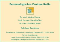 Foto von Dr. Markus Krause und Prof. Hans Meffert und Dr. Elisabeth Rowe von der Firma Dermatologisches Zentrum Berlin